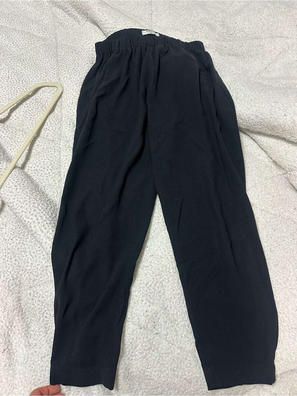 Women's Classic Black Elastic-Waist Pants Jogger